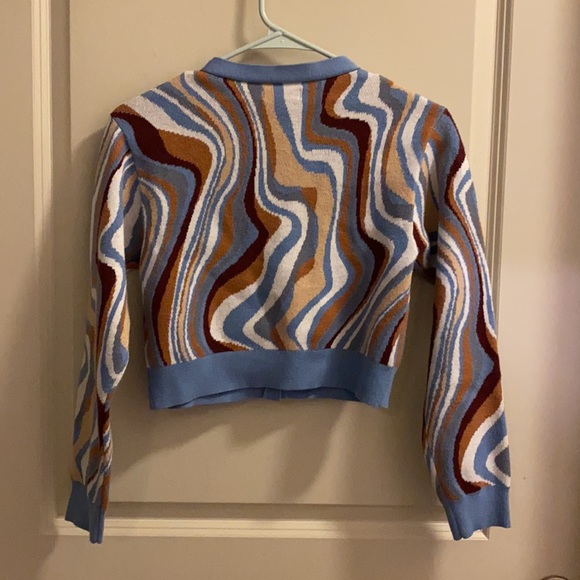 LA Hearts Blue and Brown Sweater - Picture 3 of 4